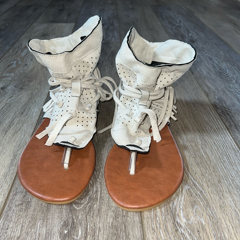 NWOT Bohemian/ Gladiator Wrap Sandal Adjustable